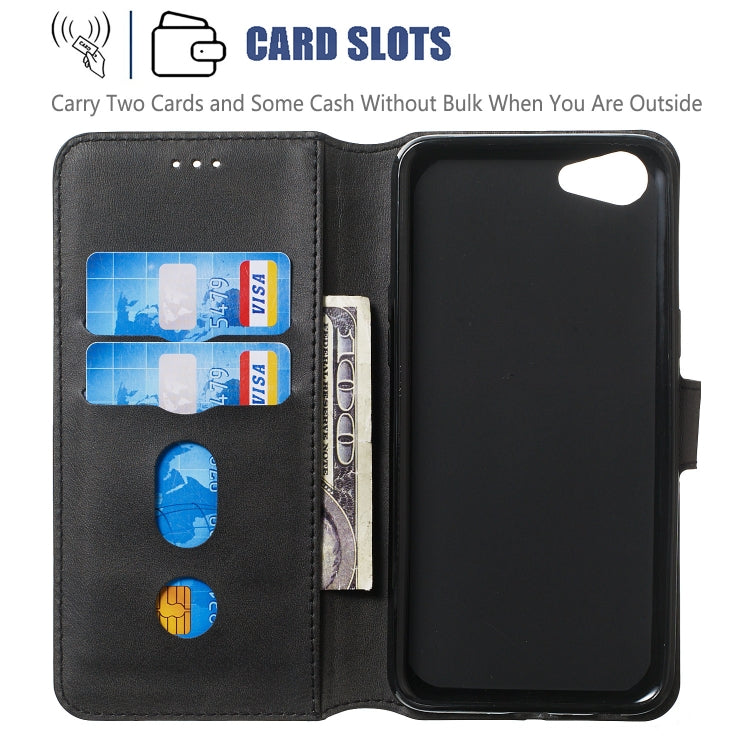 For OPPO A83 / A1 Solid Color Buckle Horizontal Flip Leather Case with Wallet & Holder & Card Slots