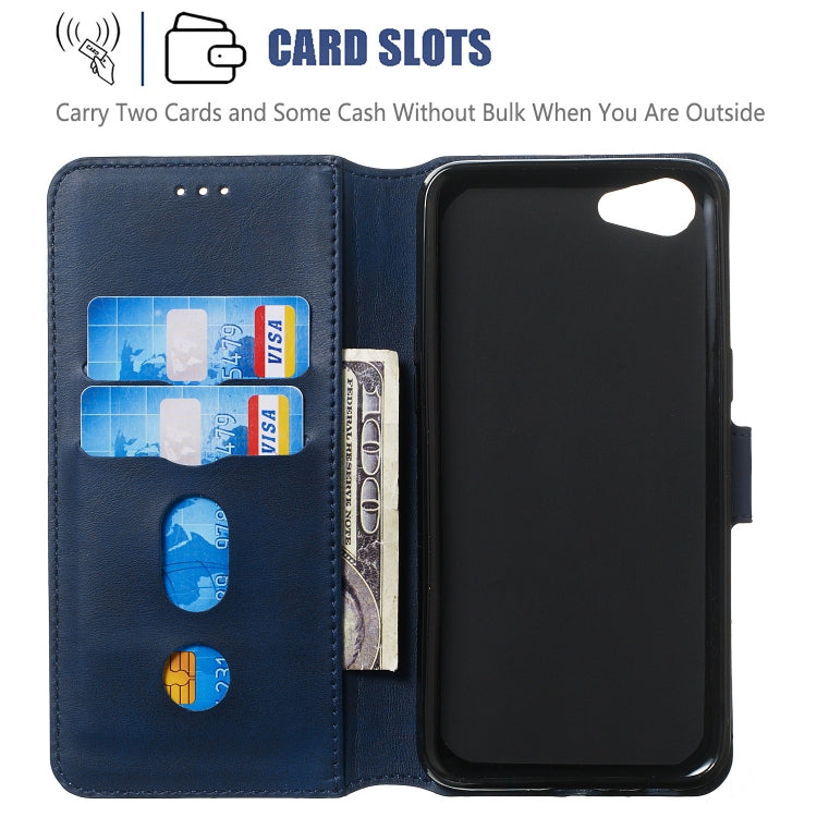 For OPPO A83 / A1 Solid Color Buckle Horizontal Flip Leather Case with Wallet & Holder & Card Slots