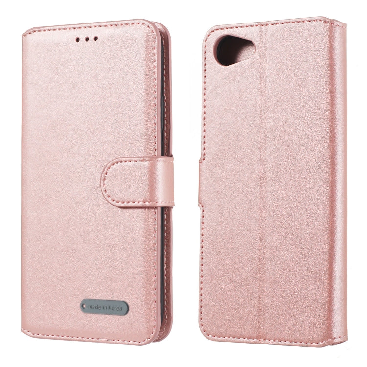 For OPPO A83 / A1 Solid Color Buckle Horizontal Flip Leather Case with Wallet & Holder & Card Slots