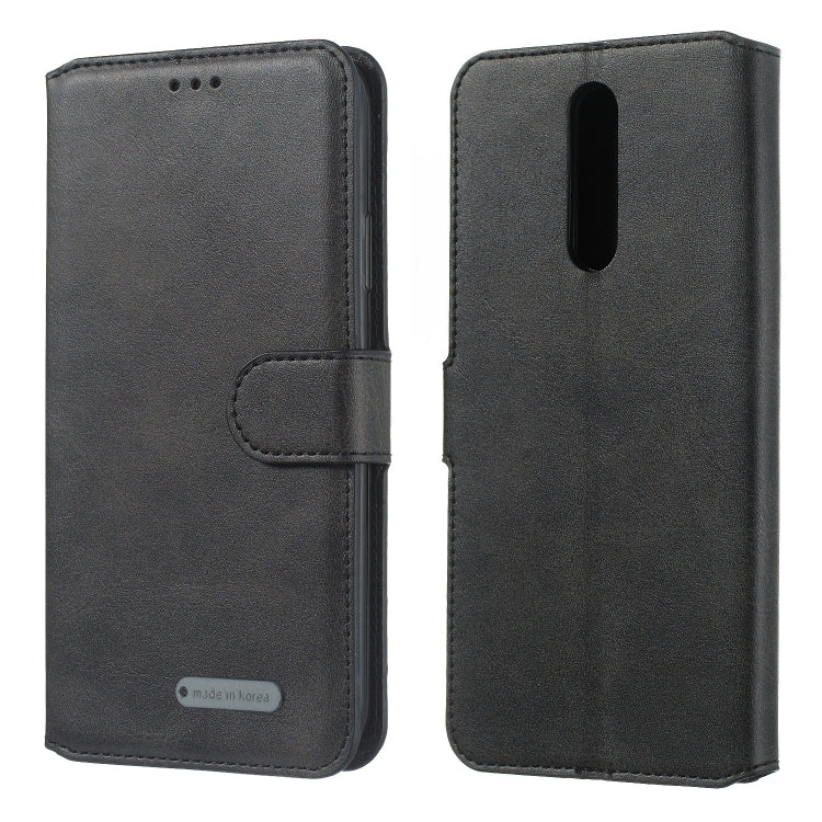 For OPPO A9 / F11 Solid Color Buckle Horizontal Flip Leather Case with Wallet & Holder & Card Slots