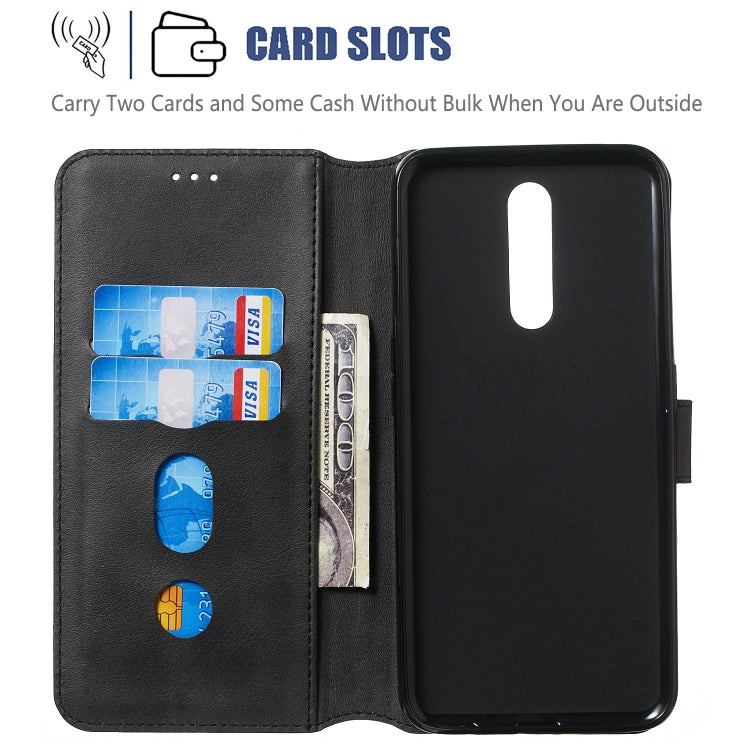 For OPPO A9 / F11 Solid Color Buckle Horizontal Flip Leather Case with Wallet & Holder & Card Slots