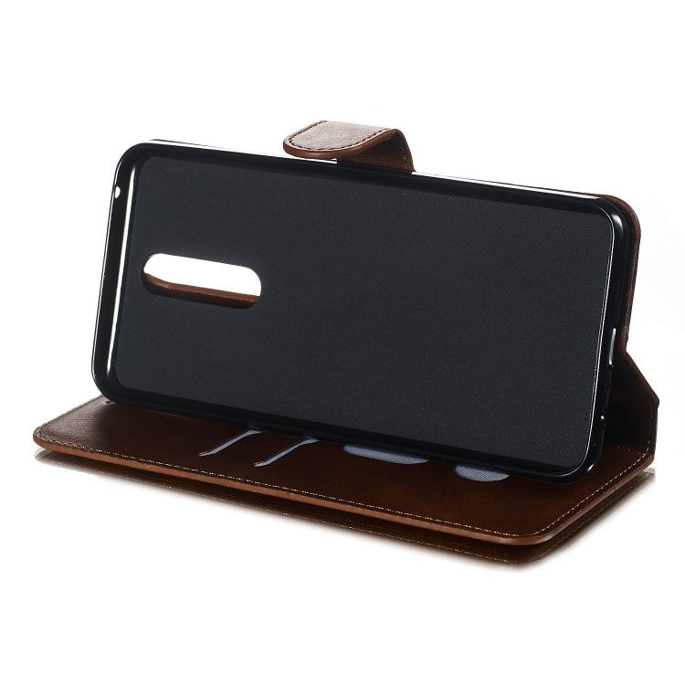 For OPPO A9 / F11 Solid Color Buckle Horizontal Flip Leather Case with Wallet & Holder & Card Slots