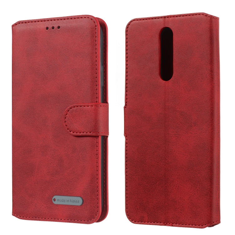 For OPPO A9 / F11 Solid Color Buckle Horizontal Flip Leather Case with Wallet & Holder & Card Slots