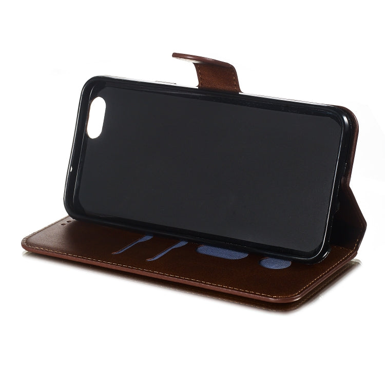 For OPPO A59 / F1s Solid Color Buckle Horizontal Flip Leather Case with Wallet & Holder & Card Slots