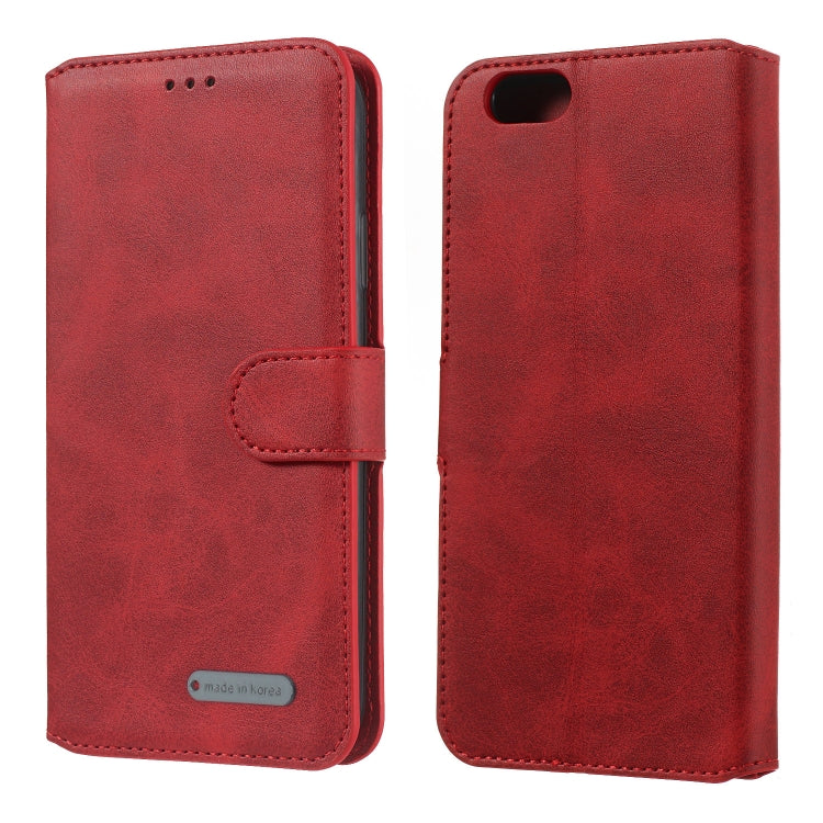 For OPPO A59 / F1s Solid Color Buckle Horizontal Flip Leather Case with Wallet & Holder & Card Slots