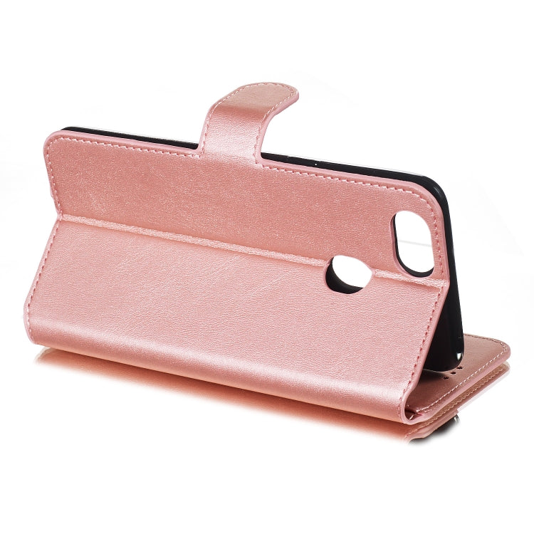 For OPPO A73 / F5 Solid Color Buckle Horizontal Flip Leather Case with Wallet & Holder & Card Slots