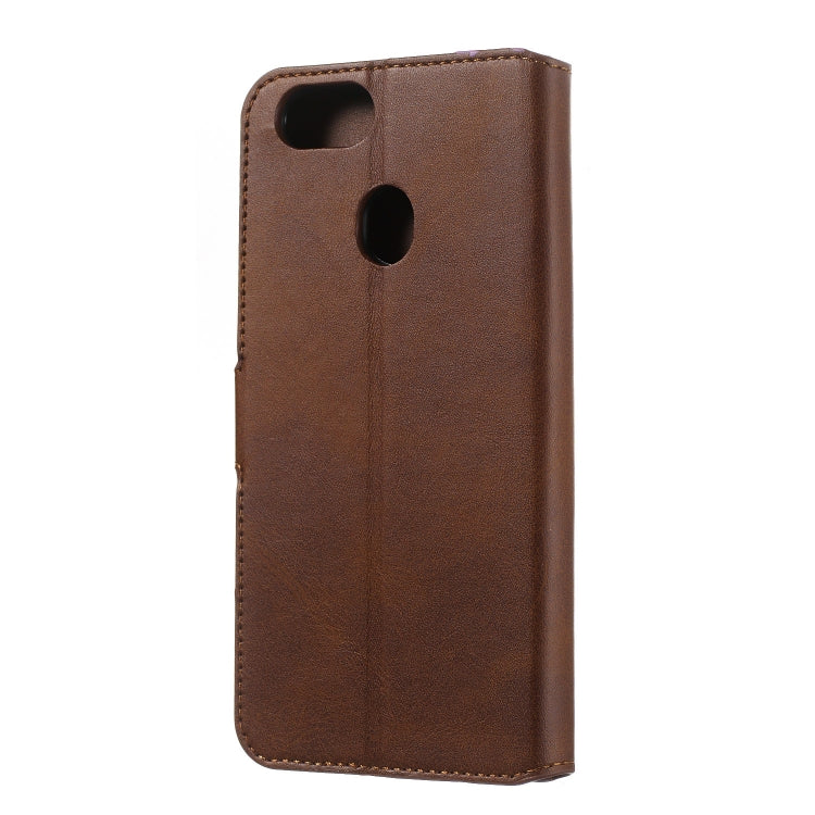 For OPPO A73 / F5 Solid Color Buckle Horizontal Flip Leather Case with Wallet & Holder & Card Slots