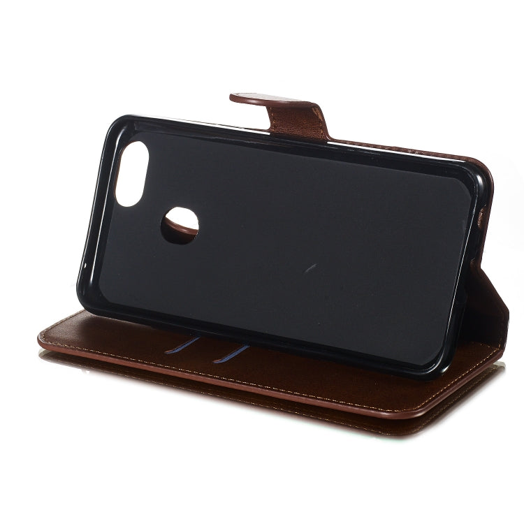 For OPPO A73 / F5 Solid Color Buckle Horizontal Flip Leather Case with Wallet & Holder & Card Slots