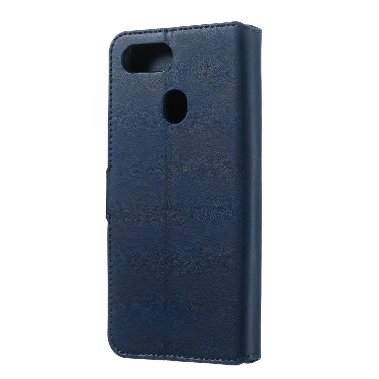 For OPPO F9 Solid Color Buckle Horizontal Flip Leather Case with Wallet & Holder & Card Slots