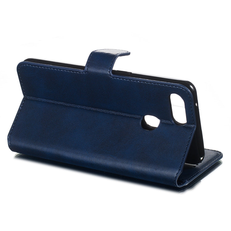 For OPPO F9 Solid Color Buckle Horizontal Flip Leather Case with Wallet & Holder & Card Slots