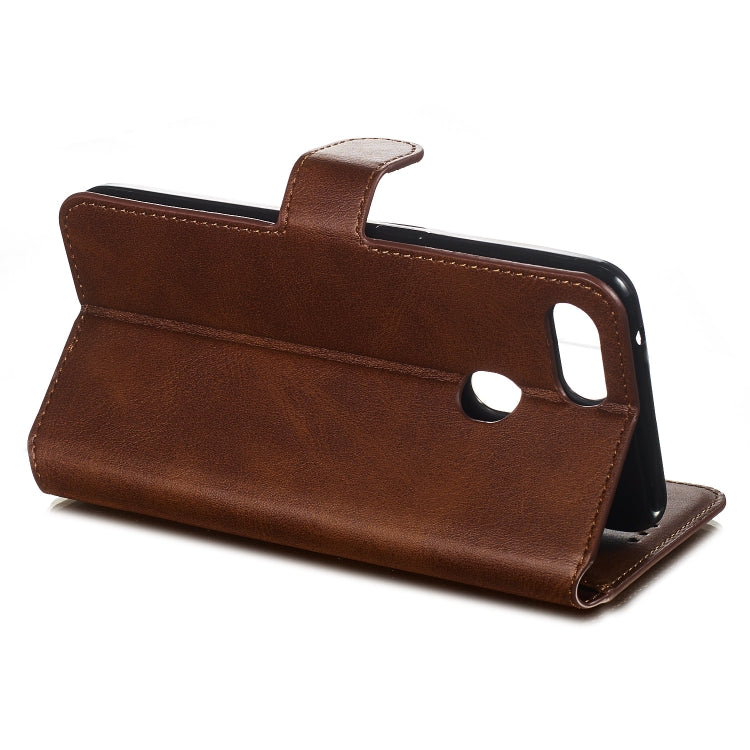 For OPPO F9 Solid Color Buckle Horizontal Flip Leather Case with Wallet & Holder & Card Slots