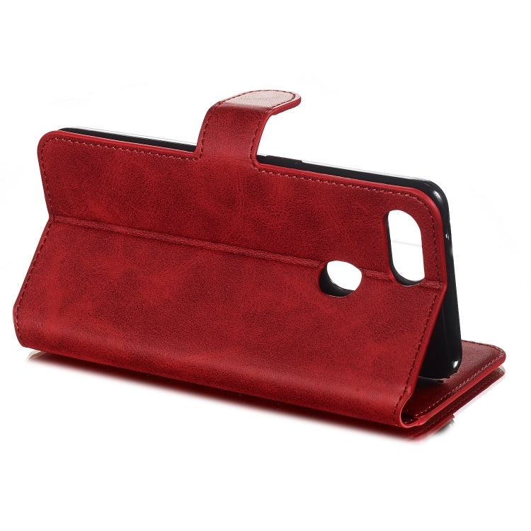 For OPPO F9 Solid Color Buckle Horizontal Flip Leather Case with Wallet & Holder & Card Slots