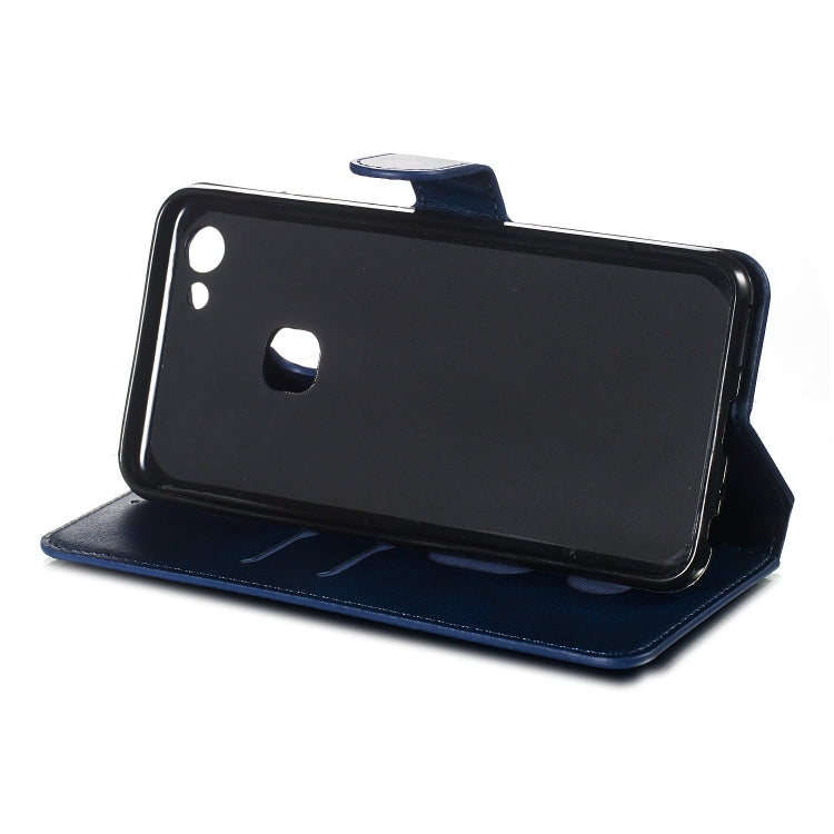 For Vivo Y83 Solid Color Buckle Horizontal Flip Leather Case with Wallet & Holder & Card Slots