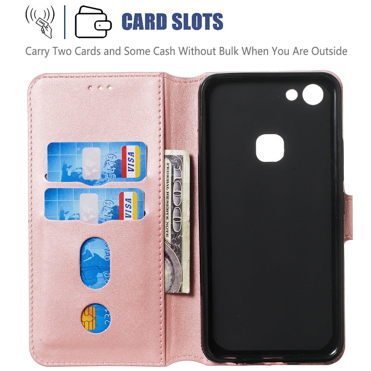 For Vivo Y83 Solid Color Buckle Horizontal Flip Leather Case with Wallet & Holder & Card Slots