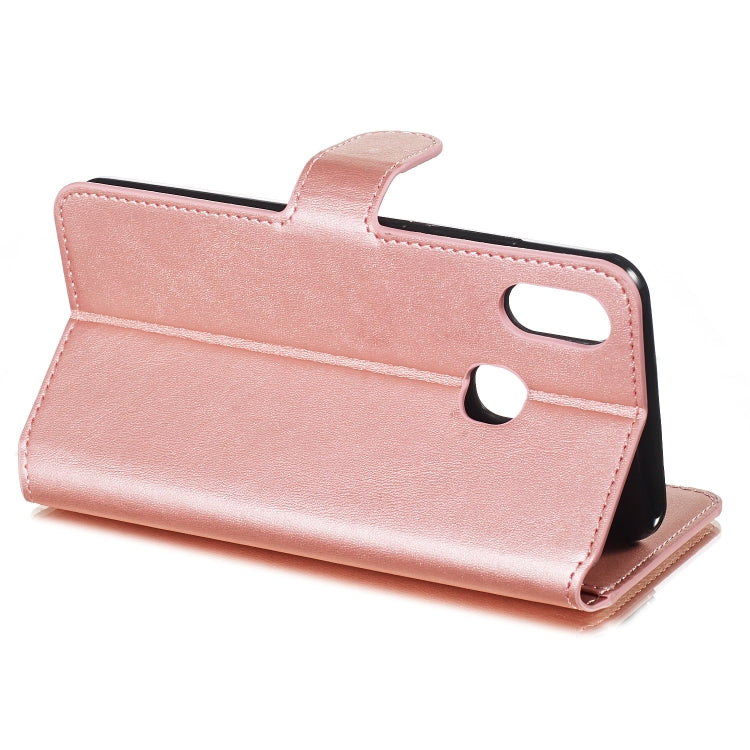 For Vivo Y91i / Y93 / Y95 Solid Color Buckle Horizontal Flip Leather Case with Wallet & Holder & Card Slots