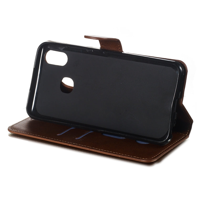 For Vivo Y91i / Y93 / Y95 Solid Color Buckle Horizontal Flip Leather Case with Wallet & Holder & Card Slots