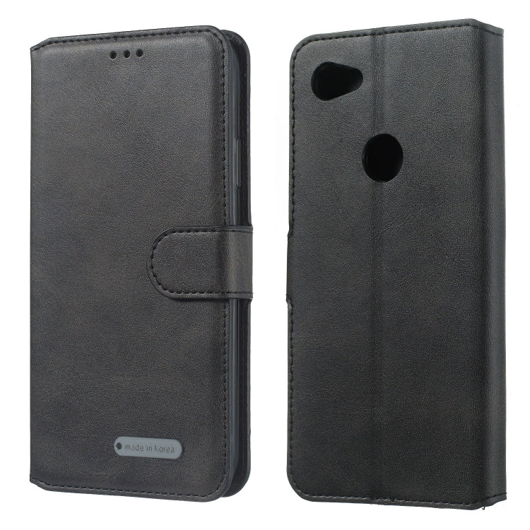 For Google Pixel 3a Solid Color Buckle Horizontal Flip Leather Case with Wallet & Holder & Card Slots