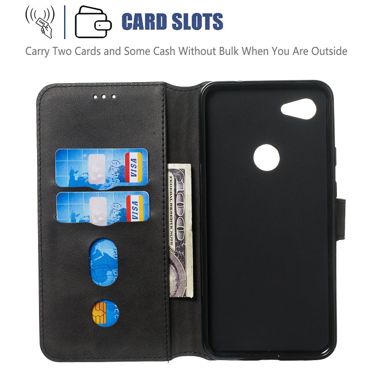 For Google Pixel 3a Solid Color Buckle Horizontal Flip Leather Case with Wallet & Holder & Card Slots