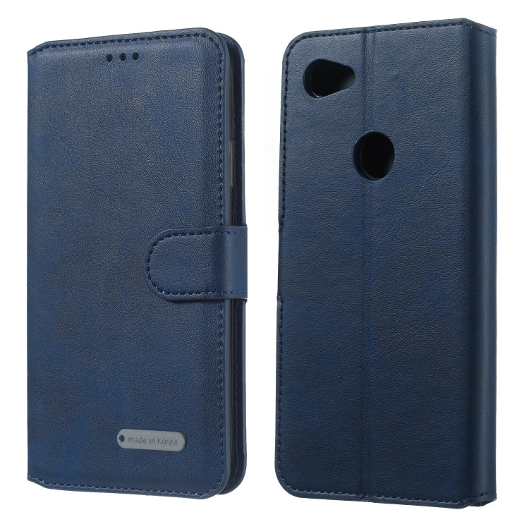 For Google Pixel 3a Solid Color Buckle Horizontal Flip Leather Case with Wallet & Holder & Card Slots