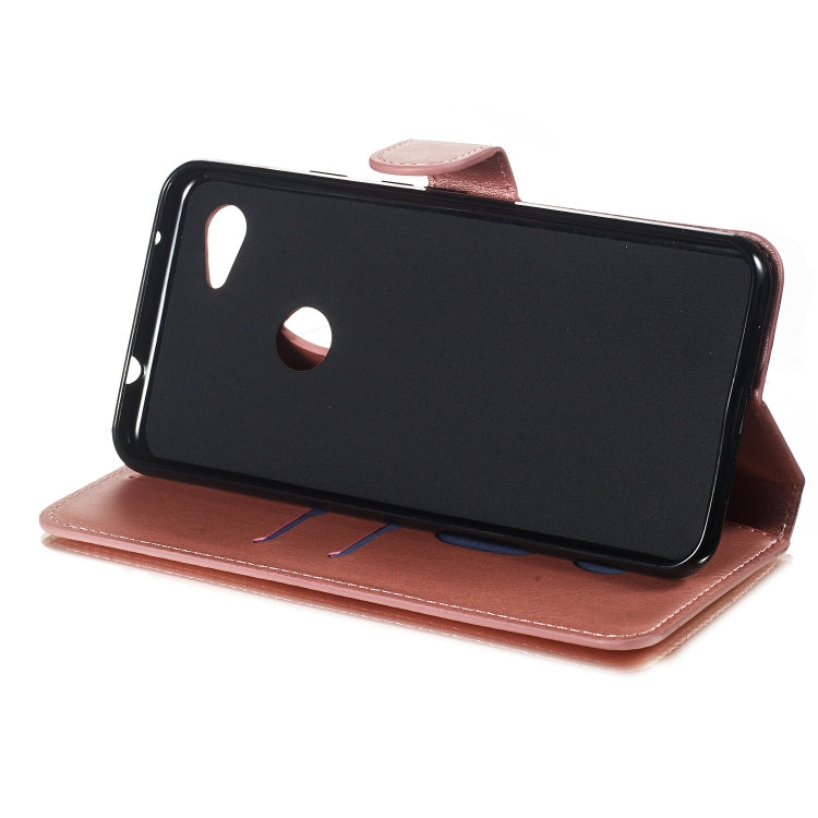 For Google Pixel 3a Solid Color Buckle Horizontal Flip Leather Case with Wallet & Holder & Card Slots