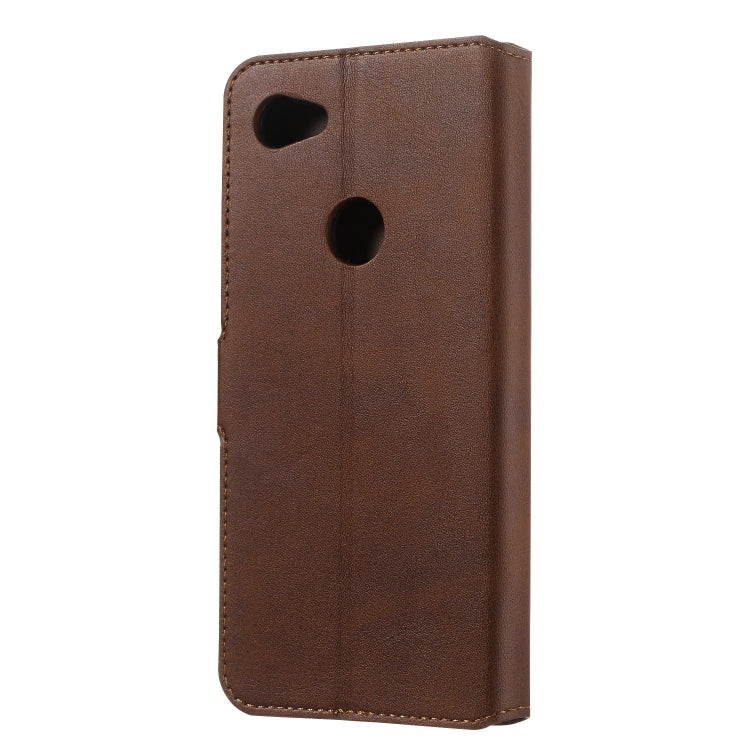 For Google Pixel 3a Solid Color Buckle Horizontal Flip Leather Case with Wallet & Holder & Card Slots