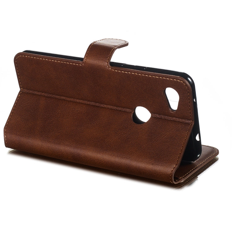 For Google Pixel 3a Solid Color Buckle Horizontal Flip Leather Case with Wallet & Holder & Card Slots
