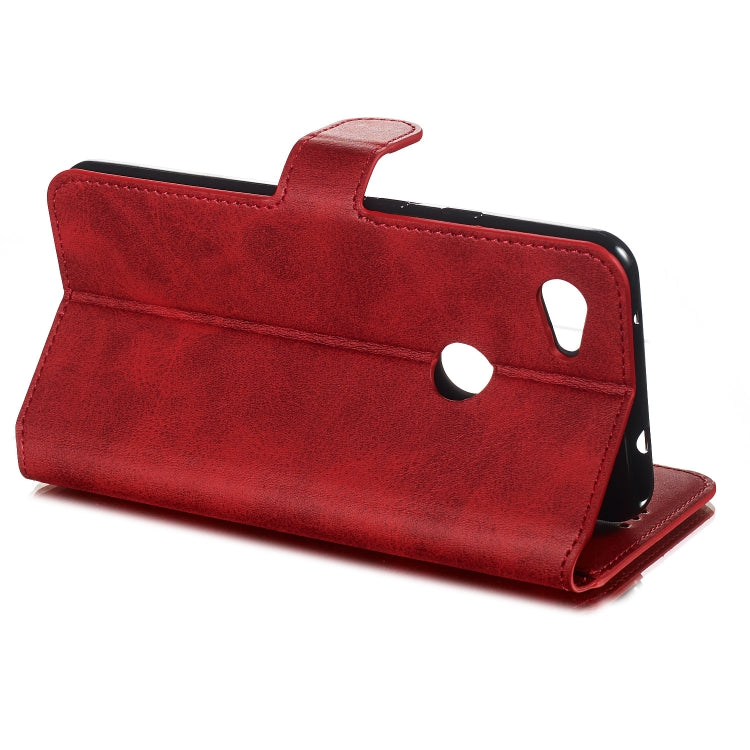 For Google Pixel 3a Solid Color Buckle Horizontal Flip Leather Case with Wallet & Holder & Card Slots