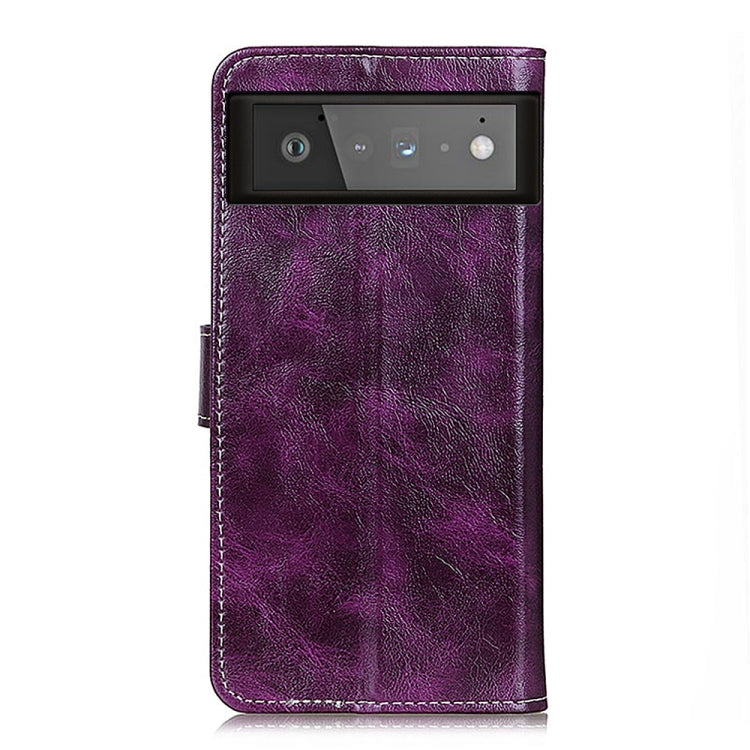 For Google Pixel 6 Retro Crazy Horse Texture Horizontal Flip Leather Case with Holder & Card Slots & Photo Frame & Wallet