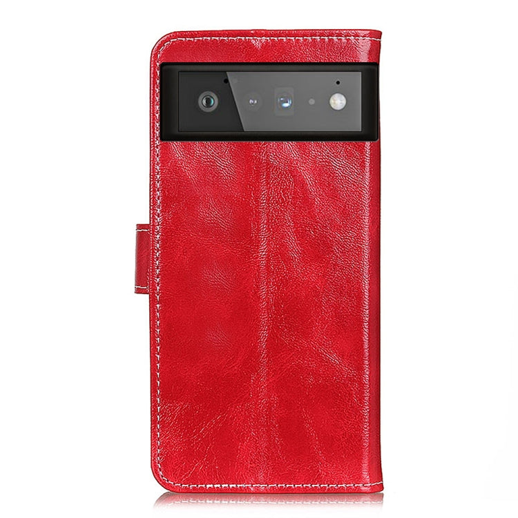 For Google Pixel 6 Retro Crazy Horse Texture Horizontal Flip Leather Case with Holder & Card Slots & Photo Frame & Wallet
