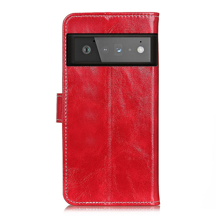 For Google Pixel 6 Pro Retro Crazy Horse Texture Horizontal Flip Leather Case with Holder & Card Slots & Photo Frame & Wallet