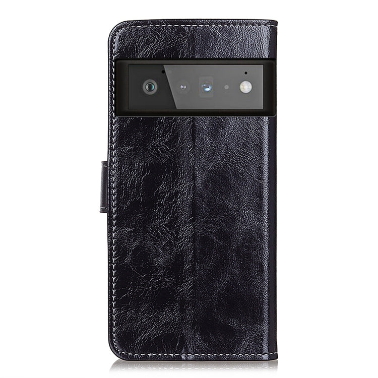 For Google Pixel 6 Pro Retro Crazy Horse Texture Horizontal Flip Leather Case with Holder & Card Slots & Photo Frame & Wallet