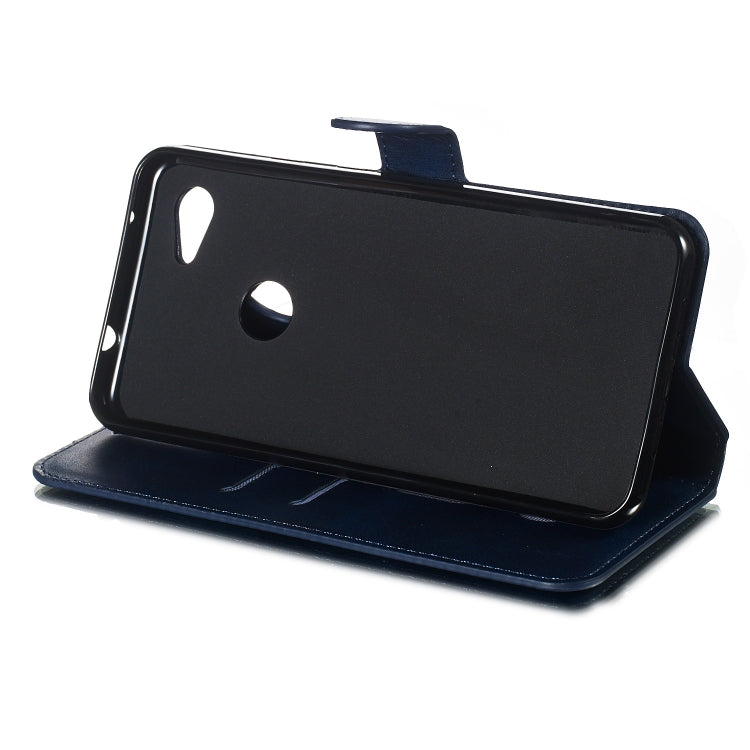 For Google Pixel 3a XL Solid Color Buckle Horizontal Flip Leather Case with Wallet & Holder & Card Slots