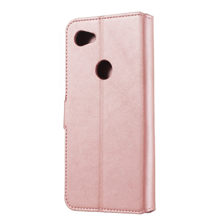 For Google Pixel 3a XL Solid Color Buckle Horizontal Flip Leather Case with Wallet & Holder & Card Slots