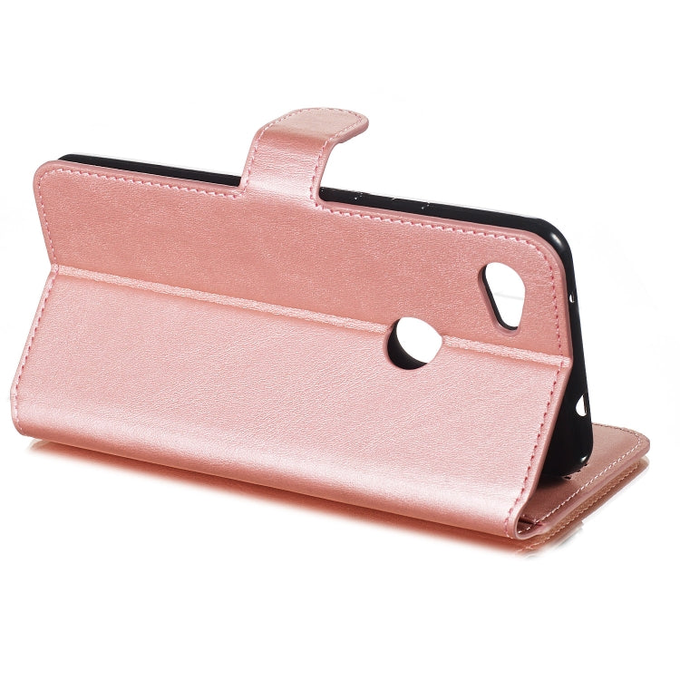 For Google Pixel 3a XL Solid Color Buckle Horizontal Flip Leather Case with Wallet & Holder & Card Slots