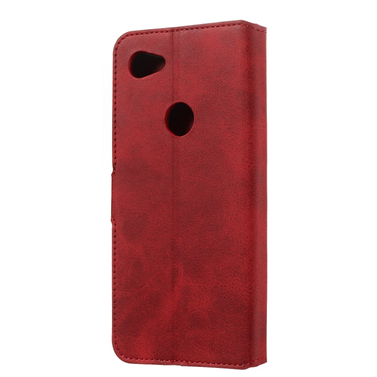 For Google Pixel 3a XL Solid Color Buckle Horizontal Flip Leather Case with Wallet & Holder & Card Slots