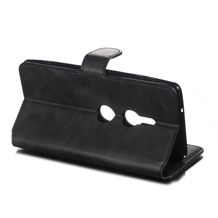 For Sony Xperia XZ3 Solid Color Buckle Horizontal Flip Leather Case with Wallet & Holder & Card Slots