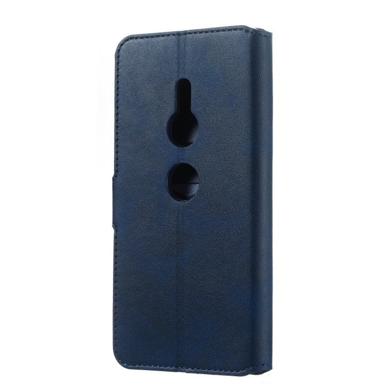 For Sony Xperia XZ3 Solid Color Buckle Horizontal Flip Leather Case with Wallet & Holder & Card Slots