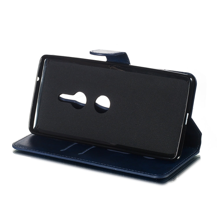 For Sony Xperia XZ3 Solid Color Buckle Horizontal Flip Leather Case with Wallet & Holder & Card Slots