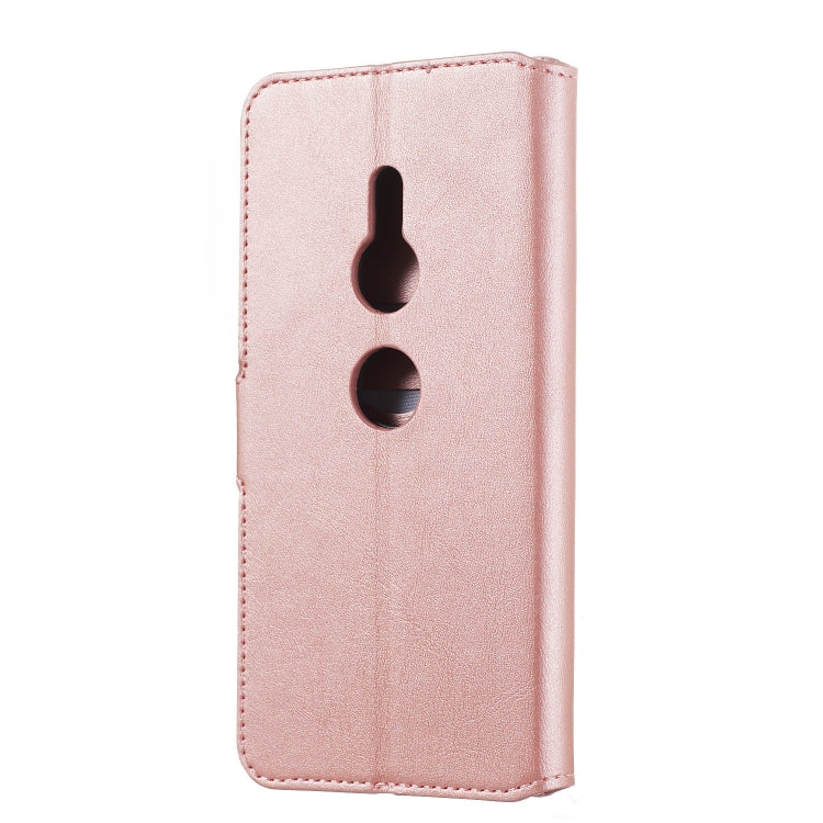 For Sony Xperia XZ3 Solid Color Buckle Horizontal Flip Leather Case with Wallet & Holder & Card Slots