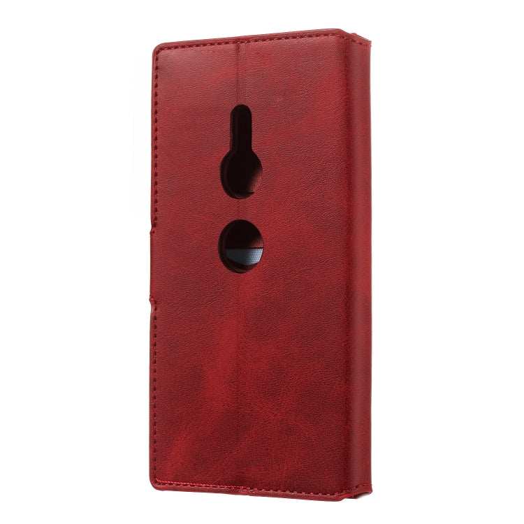 For Sony Xperia XZ3 Solid Color Buckle Horizontal Flip Leather Case with Wallet & Holder & Card Slots