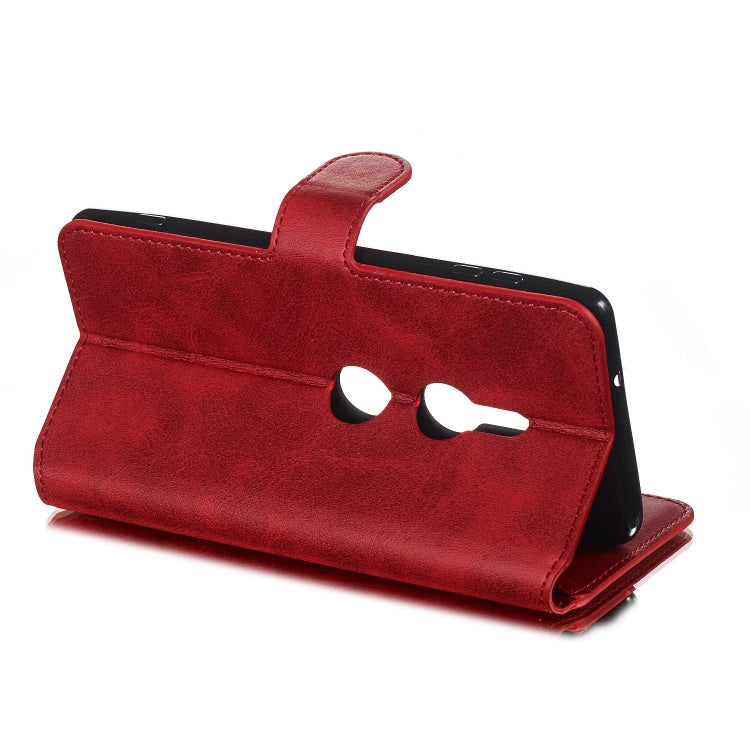 For Sony Xperia XZ3 Solid Color Buckle Horizontal Flip Leather Case with Wallet & Holder & Card Slots