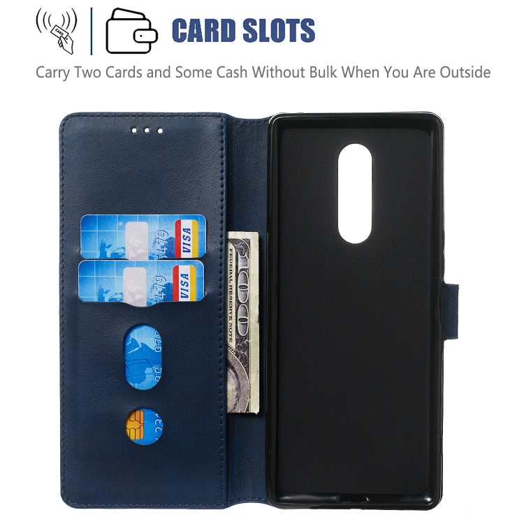 For Sony Xperia XZ4 Solid Color Buckle Horizontal Flip Leather Case with Wallet & Holder & Card Slots