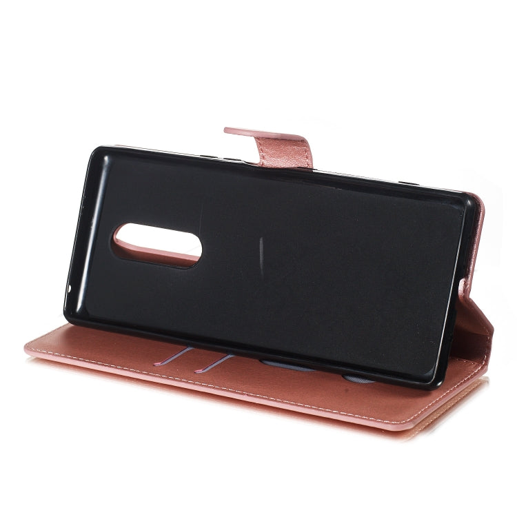 For Sony Xperia XZ4 Solid Color Buckle Horizontal Flip Leather Case with Wallet & Holder & Card Slots