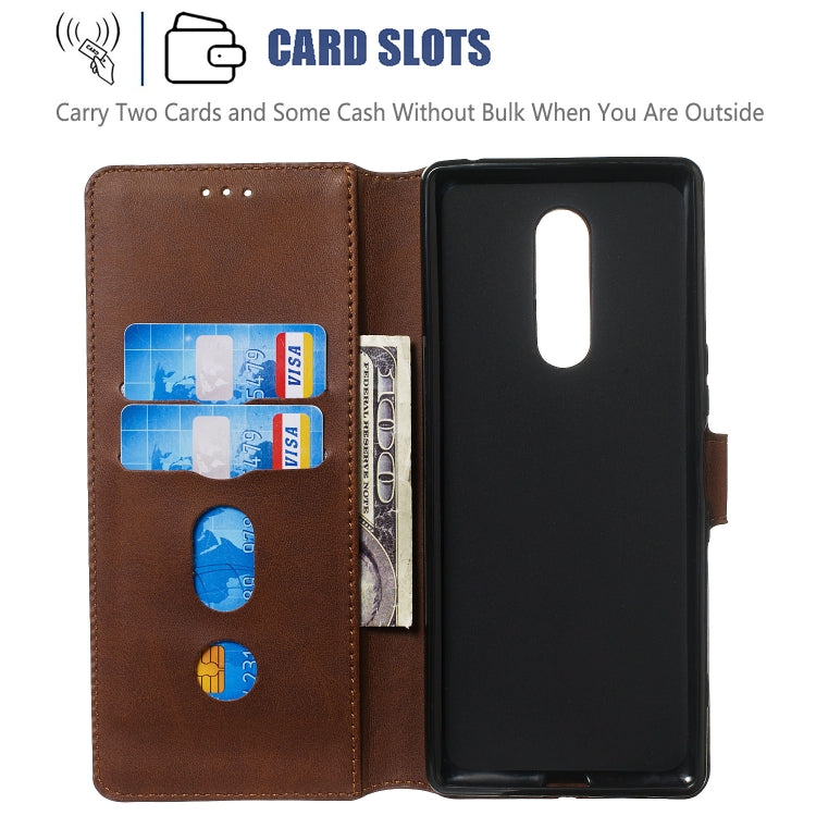 For Sony Xperia XZ4 Solid Color Buckle Horizontal Flip Leather Case with Wallet & Holder & Card Slots