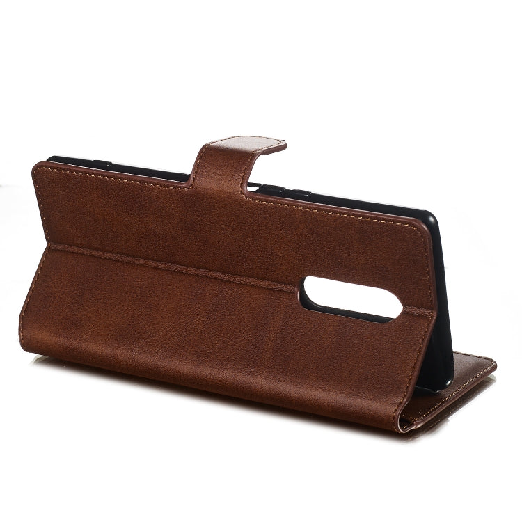 For Sony Xperia XZ4 Solid Color Buckle Horizontal Flip Leather Case with Wallet & Holder & Card Slots