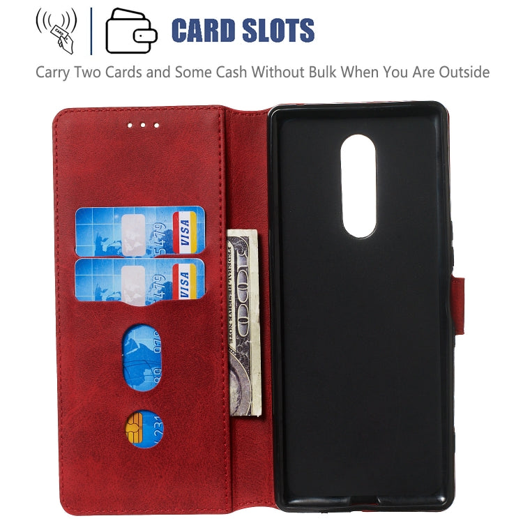 For Sony Xperia XZ4 Solid Color Buckle Horizontal Flip Leather Case with Wallet & Holder & Card Slots