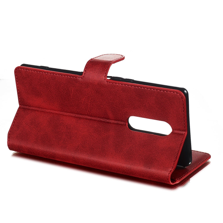 For Sony Xperia XZ4 Solid Color Buckle Horizontal Flip Leather Case with Wallet & Holder & Card Slots