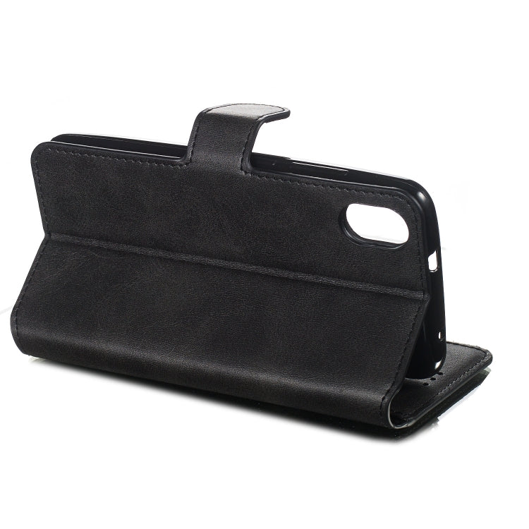 For Xiaomi Redmi 7A Solid Color Buckle Horizontal Flip Leather Case with Wallet & Holder & Card Slots