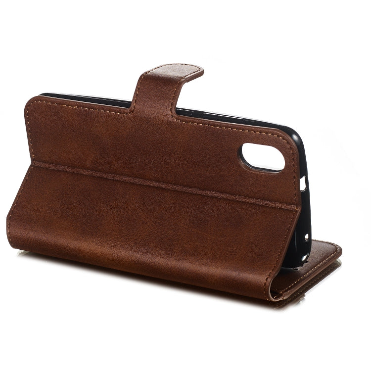 For Xiaomi Redmi 7A Solid Color Buckle Horizontal Flip Leather Case with Wallet & Holder & Card Slots