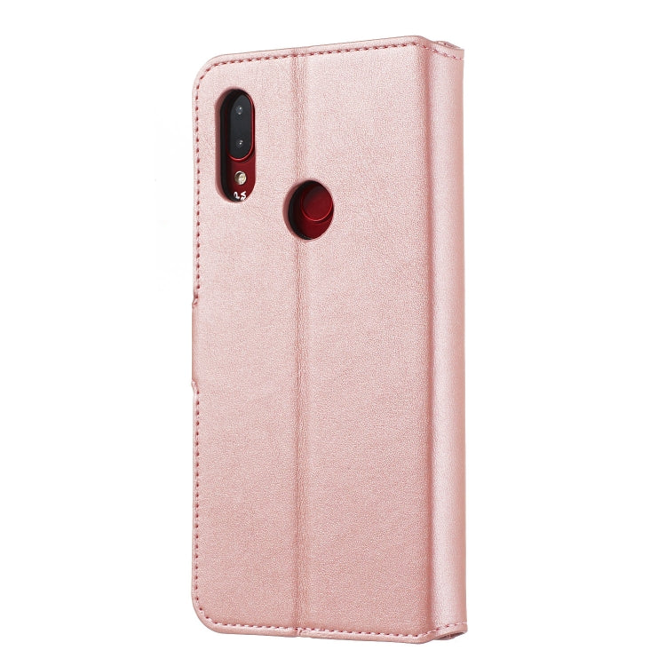 For Xiaomi Redmi 7 / Y3 Solid Color Buckle Horizontal Flip Leather Case with Wallet & Holder & Card Slots